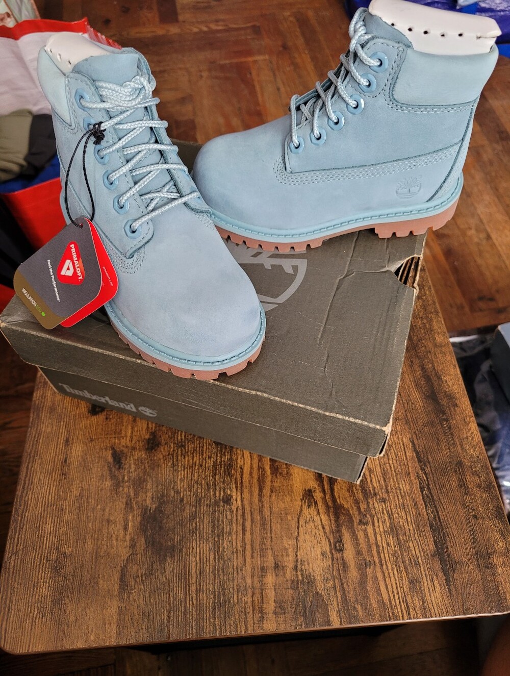 Kids Timberland  Powder Blue Lace-Up Waterproof Boots